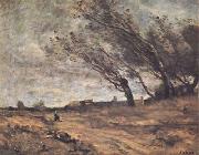 Jean Baptiste Camille  Corot Le coup de vent (mk11)
